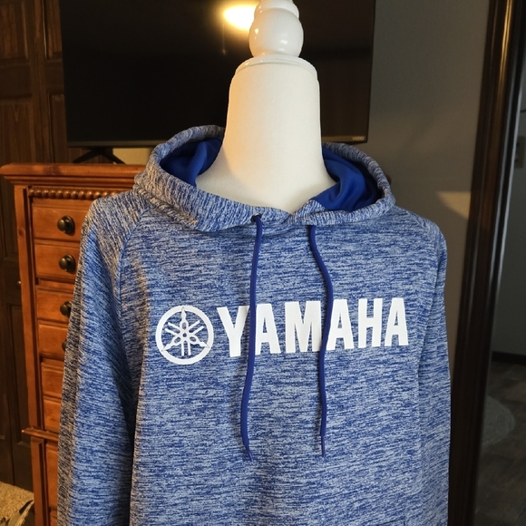 Yamaha Heathered Blue Men's Hoodie - Picture 2 of 4